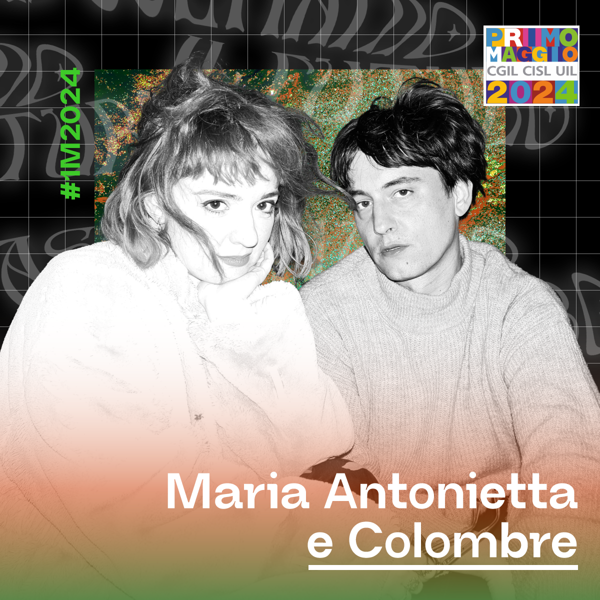 Maria Antonietta e Colombre al 1 Maggio 2024 di Roma.